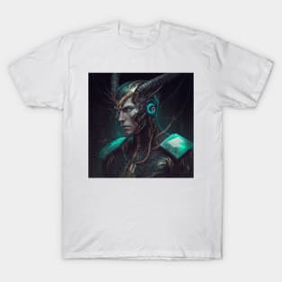 Cybernetic Cyborg Inspired Loki, Midjourney AI T-Shirt